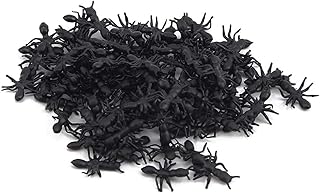 BWESOO 100Pcs Black Fake Black Ant Realistic Imitation for Halloween Prank Props Simple and Sophisticated Design Executive Desk Games