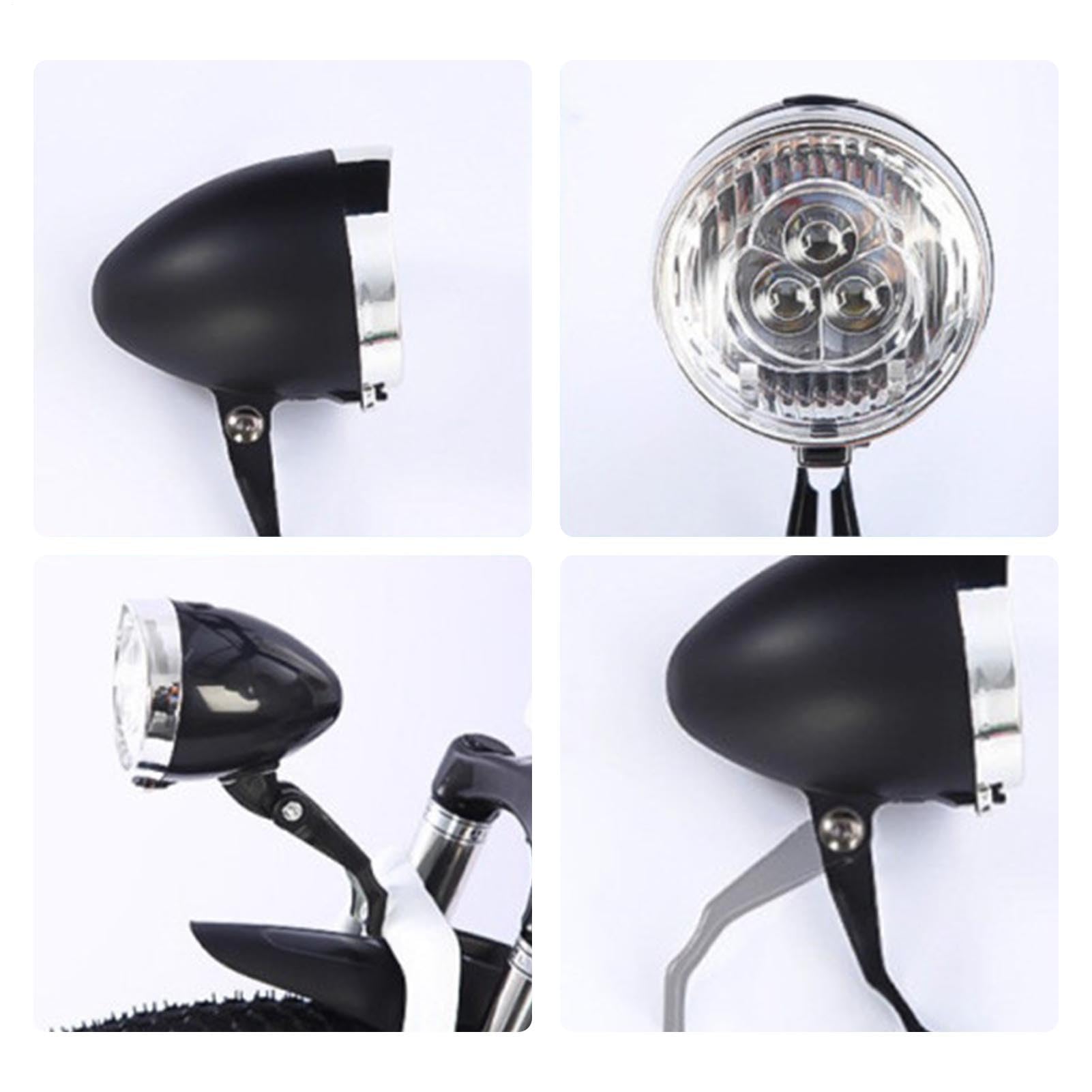 Luce Per Bicicletta, Ricaricabile Tramite USB, Luci Bici Kit, Luci Bicicletta LED LED Bici Super Luminoso Faro Ricaricabile USB Con 3 Lampadine A Per Guida Notturna