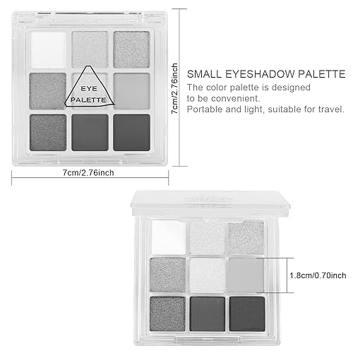 Miniatura 2 de KARNAR Paleta de sombra de ojos para ojos de 16 colores, paleta de maquillaje impermeable altamente pigmentada, ahumado, prensado, brillante, rubor,