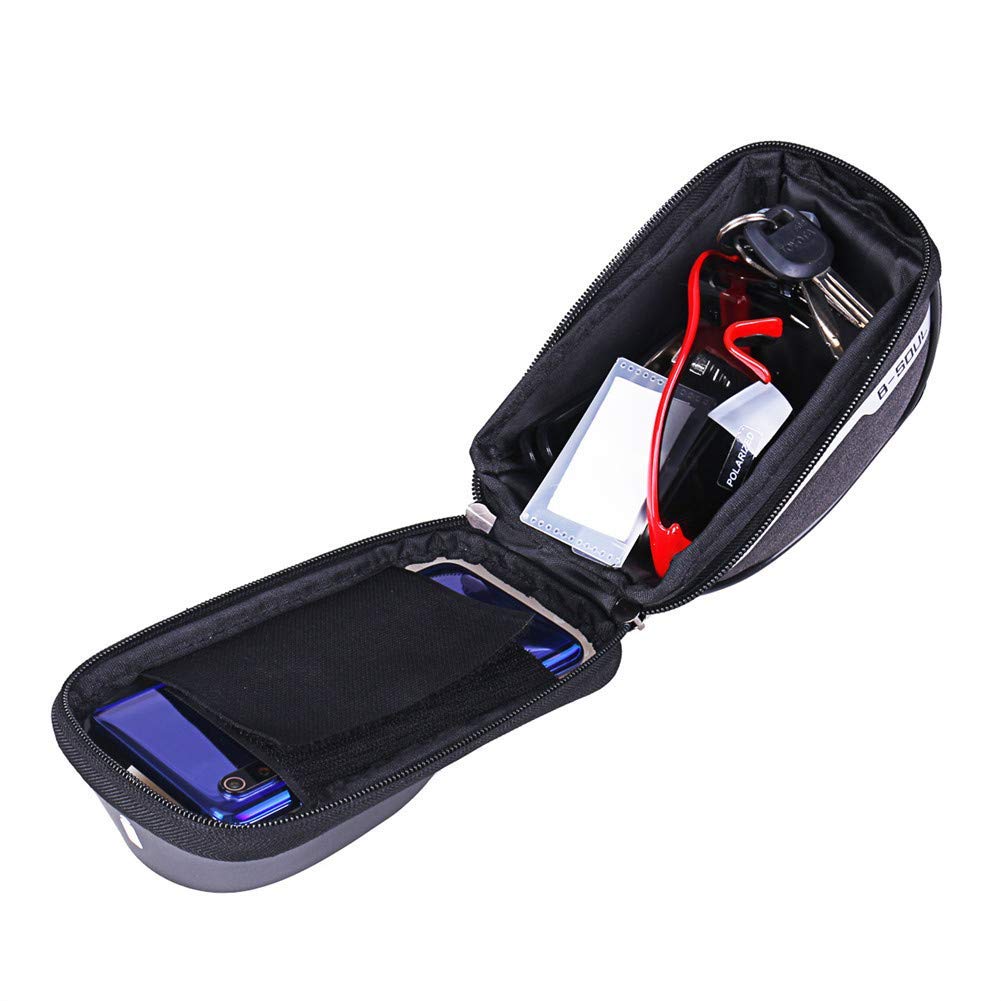 Bolsa de Manillar Bolsa de Cuadro de Bicicleta Impermeable Soporte de teléfono de Bicicleta Multifuncional con Pantalla táctil para Bicicleta de Carretera de montaña