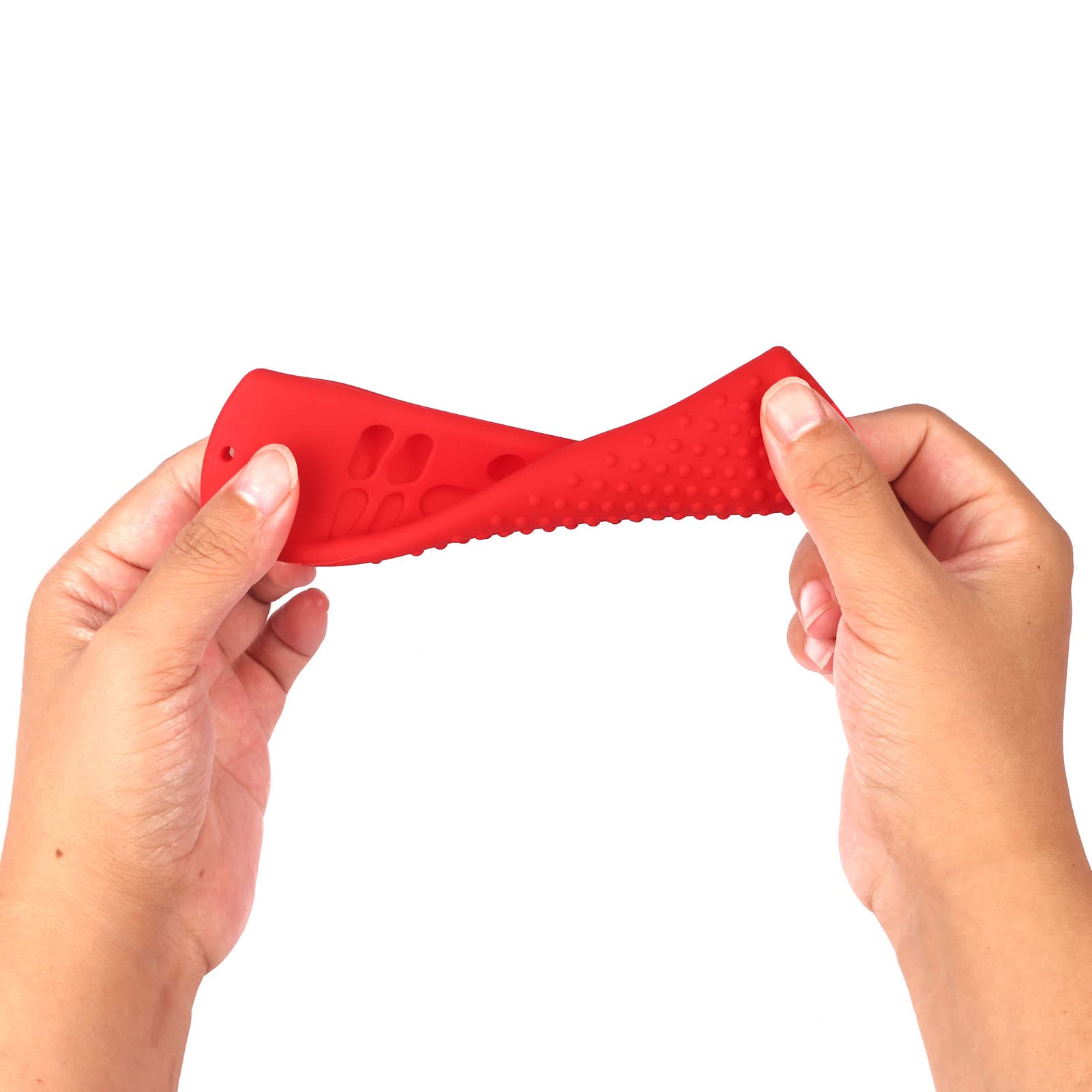 Funda Protectora de Silicona para Fire TV Stick, Cubierta Remota a Prueba de Golpes con Cordón, Funda de Piel Brillante para Fire TV Stick de 3. ª Generación (Rojo)