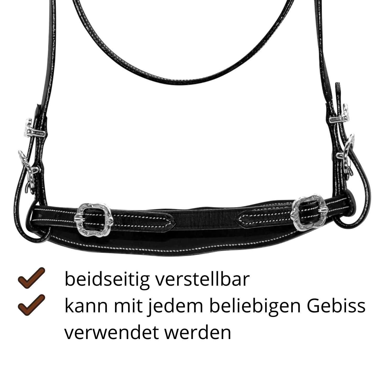 AMKA Prunkzaum Portugiesische Trense Barockzaum Barocktrense schwarz Silber Ornamente