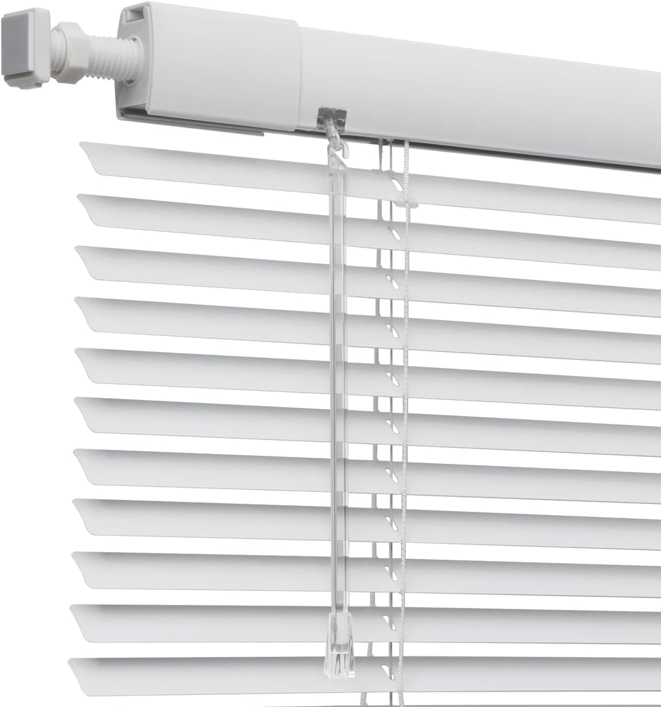 Room Darkening White Aluminum Venetian Blinds Window Shutter - Anti-UV Waterproof Horizontal Shades - Custom Size & Color - No Drilling Required