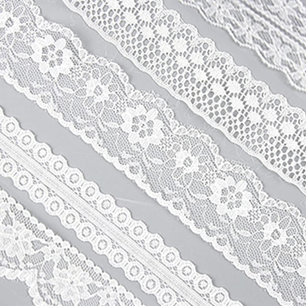 Amazon.co.jp: サムコス 白レース レースリボン 5巻セット きれい 服装