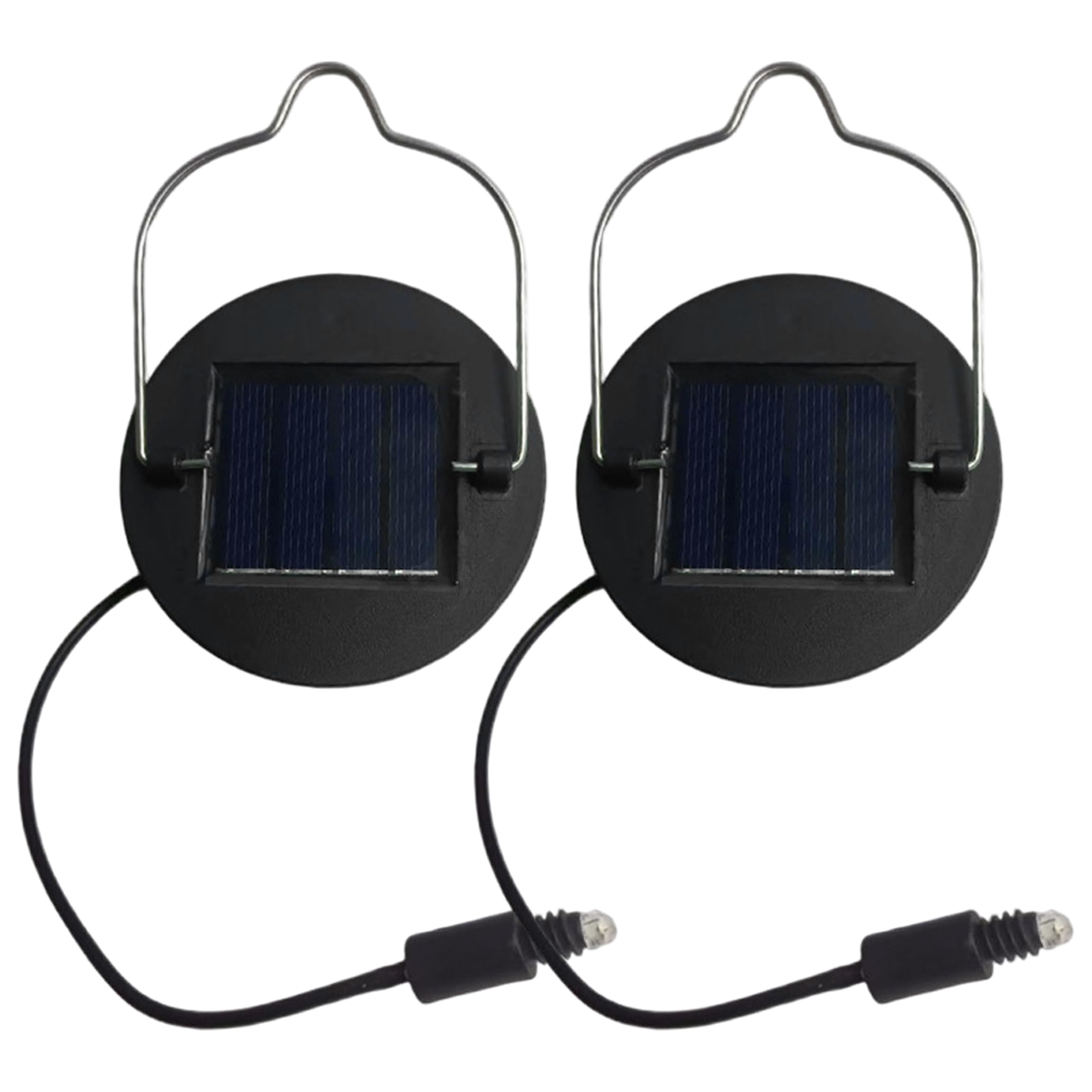 AwnsIMfreien Solar Light Replacement Top, 2PCS Solar Light Replacement Parts with Metal Hook & LED for Yard, Patio & Indoor, Style-2, Tops