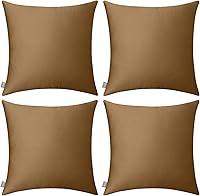 Vista 43 de Thmyo - Paquete de 4 fundas de almohada decorativas de 100 % algodón para lumbar, cómodas, sólidas, para Navidad/Halloween, fundas de cojín Blanco