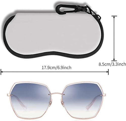 Miniatura 2 de Hion Gafas de sol suave caso ultra ligero neopreno cremallera gafas caso con clip de cinturón