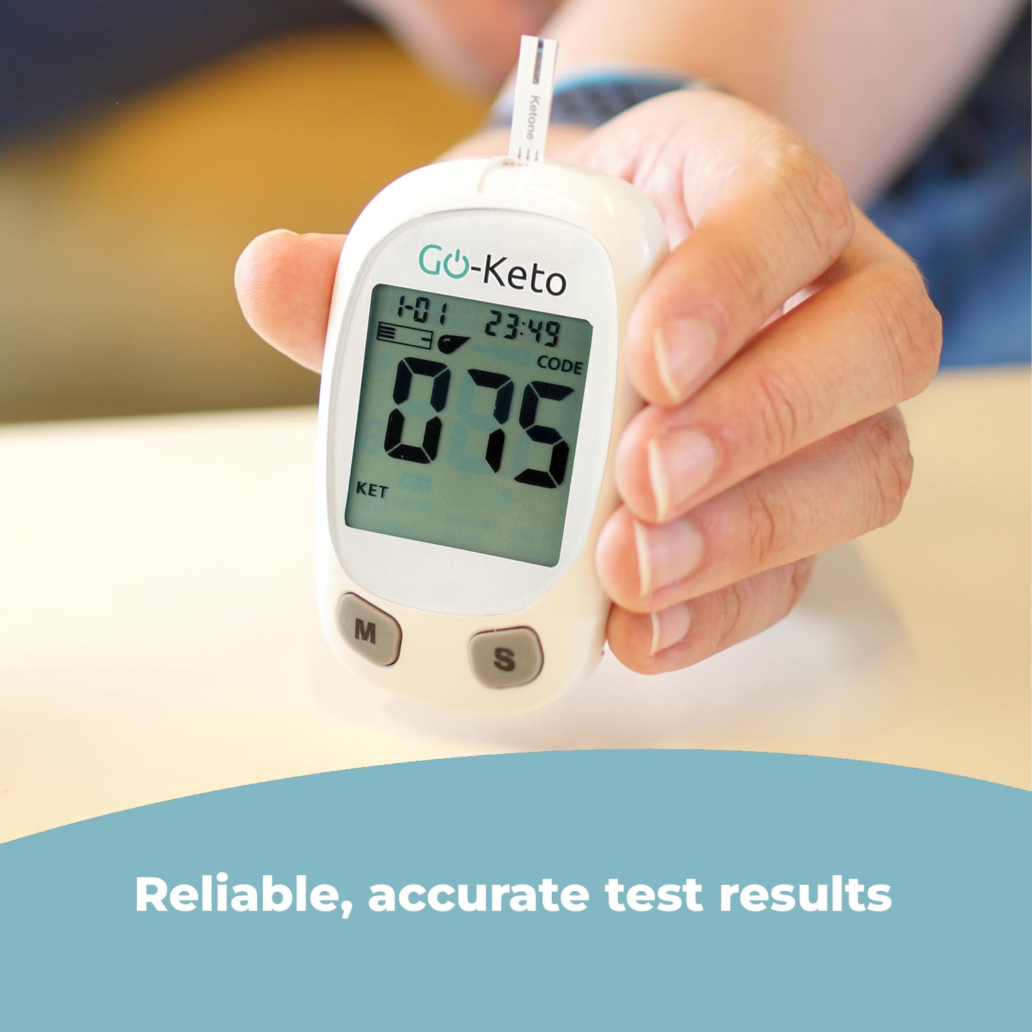 Go-Keto Ketone Teststreifen 25 Stück für Go-Keto Messgerät & GK Dual, Keto Diät