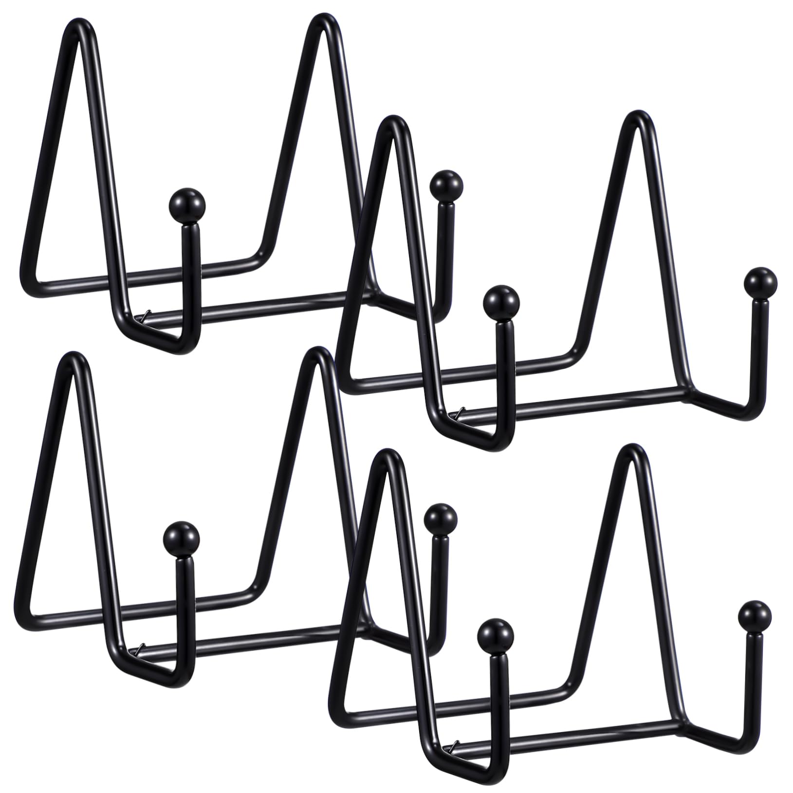 VINTORKY 4 Piece Plate Holder Display Stands Sturdy Metal Dish Racks for Decorative Plates Frames Books for Home Decor