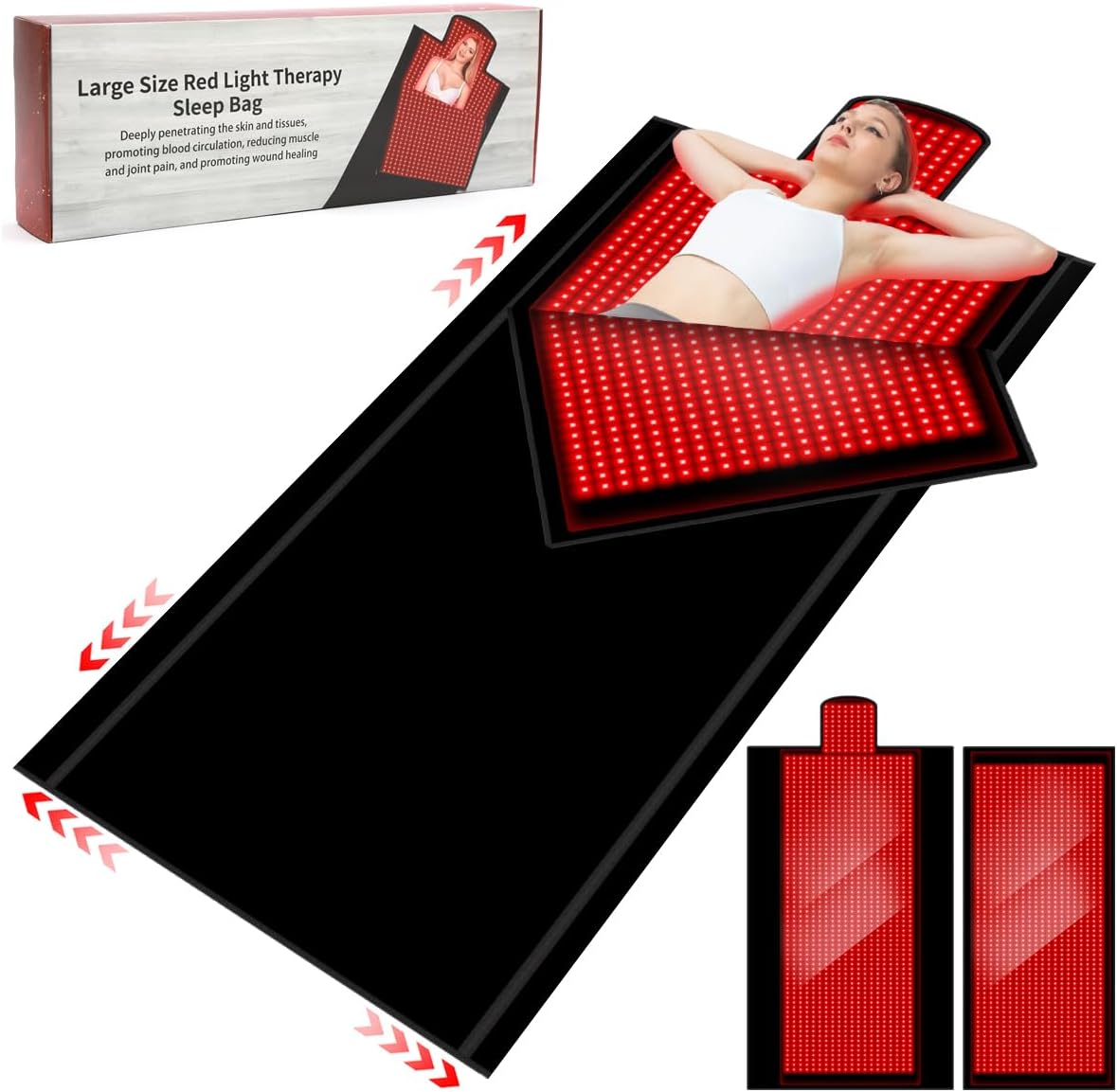 Full Body Infrared Red Light Therapy Blanket Bag with 2680pcs LEDs