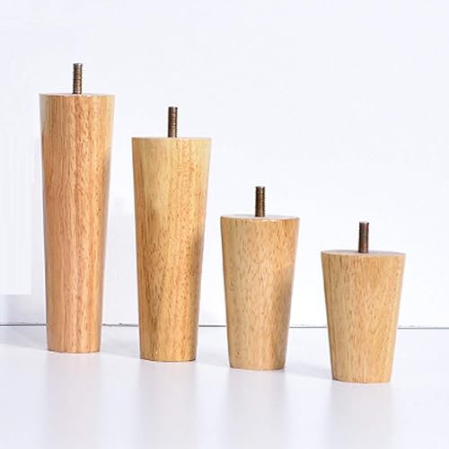 Miniatura 4 de M8 Varilla roscada recta cónica patas de muebles de madera maciza, patas de mesa de café, patas de sofá de madera dura, 2.0-27.6in, patas de