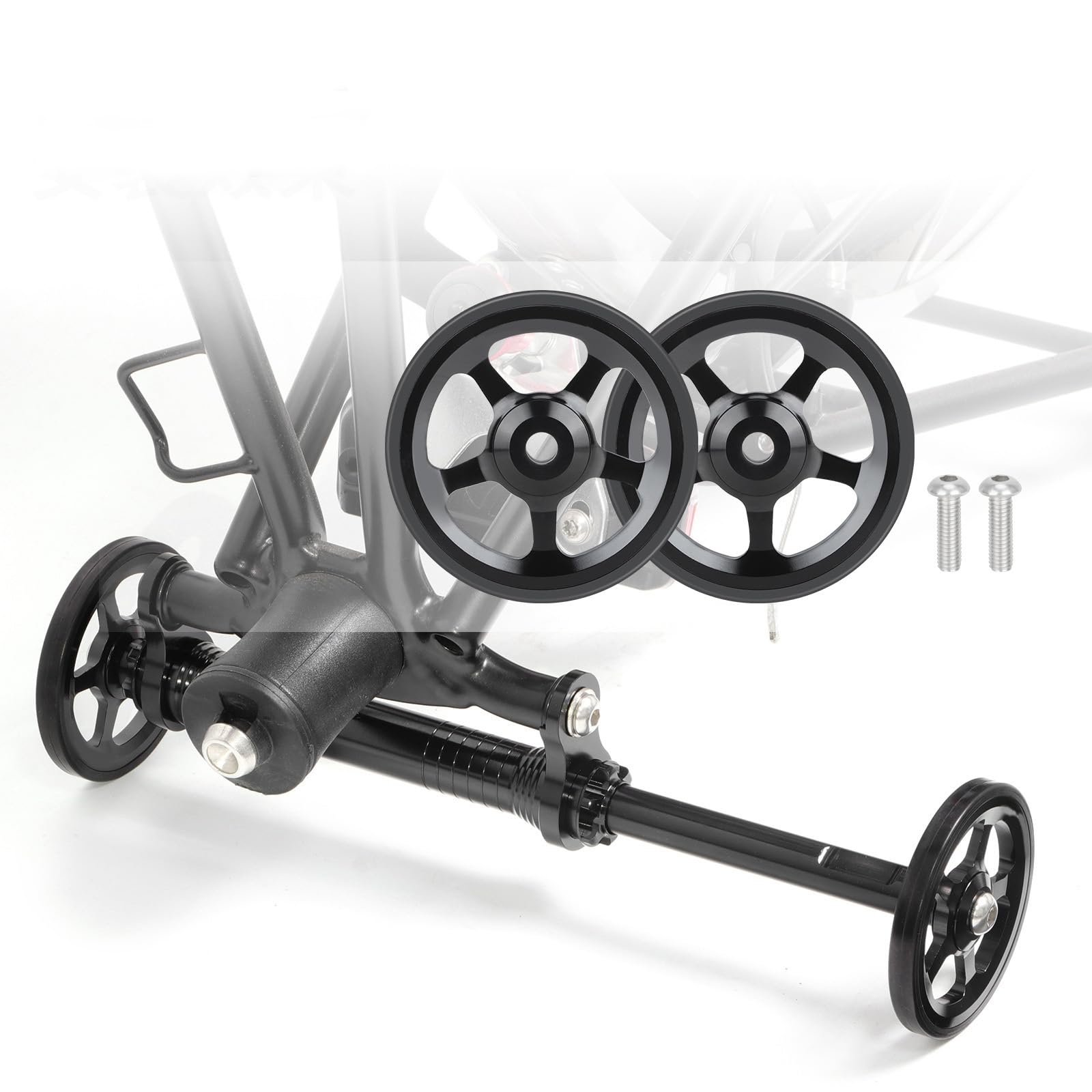 Ywmsfl 2pack High Strengths Aluminum Alloys Wheel Folded Bike Mudguard Easy Wheel for Campus and City Travel