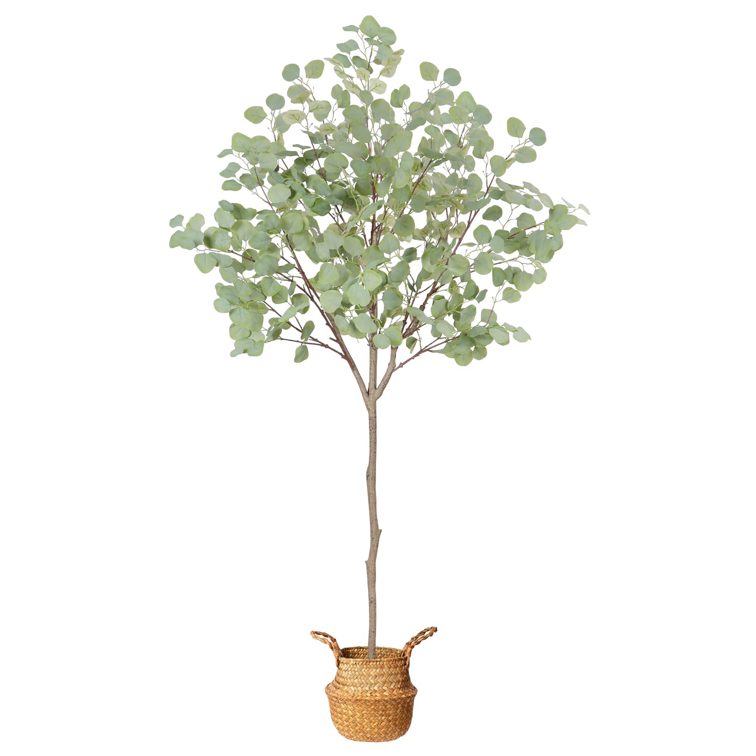 Artigreen 6FT/180cm Artificial Eucalyptus Tree Faux Plant in Pot Artificial Plant Fake Silk Tree with Lifelike Trunks for Home Bedroom Office Bathroom Farmhouse Room House Decor Indoor Outdoor
