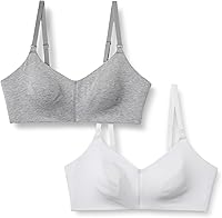 Amazon Essentials Women's Cotton Jersey Wirefree Nursing Bra, Clip-Down Support, Pack of 2 - Soft & Breathable