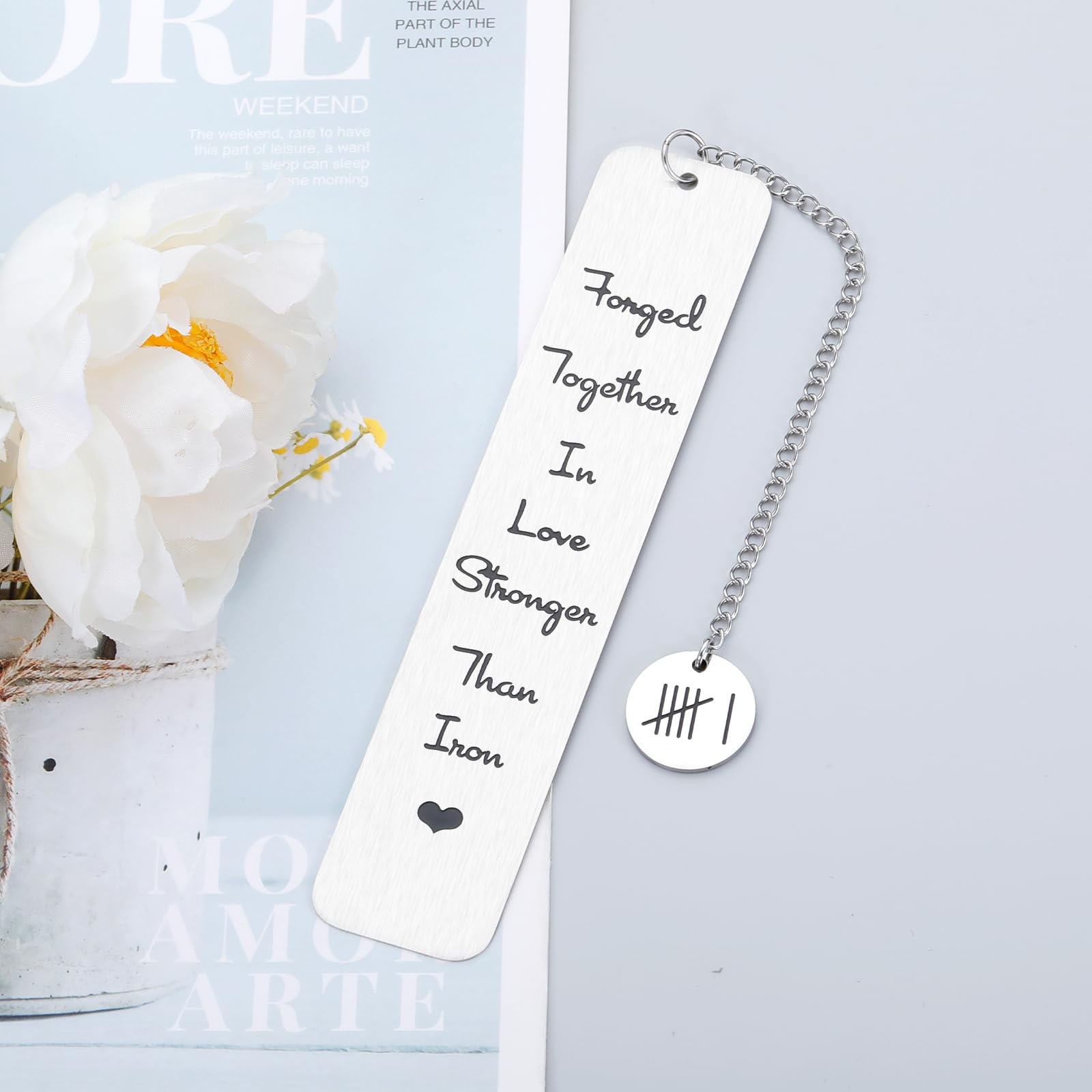 Lee 130周年 ANNIVERSARY BOOK MARK OVERALL Amazon.com: 6th Anniversary Bookmark Gifts for Her & Him - Iron