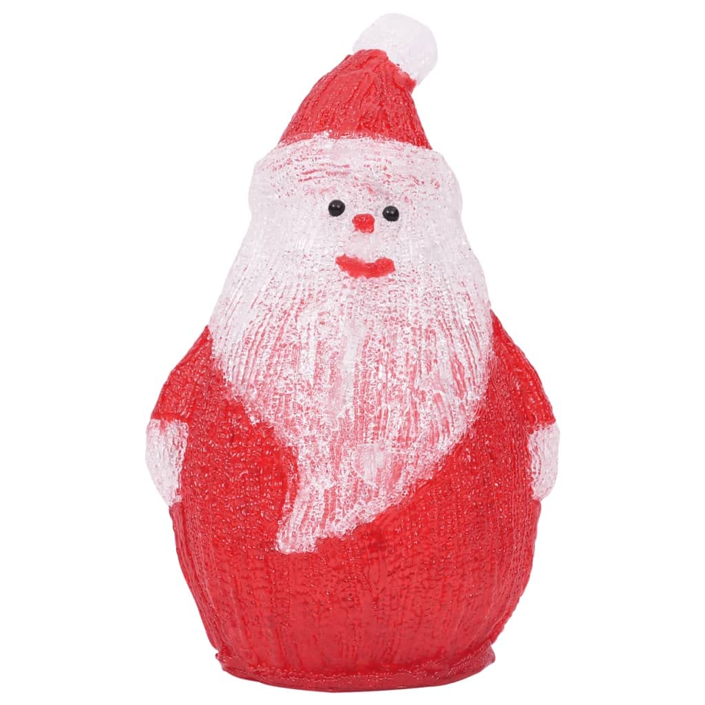 Silhouette Père Noël LED acrylique rouge 28 cm intérieur extérieur avec 25 lumières LED 8 modes d’éclairage batterie décoration Noël jardin maison ambiance festive