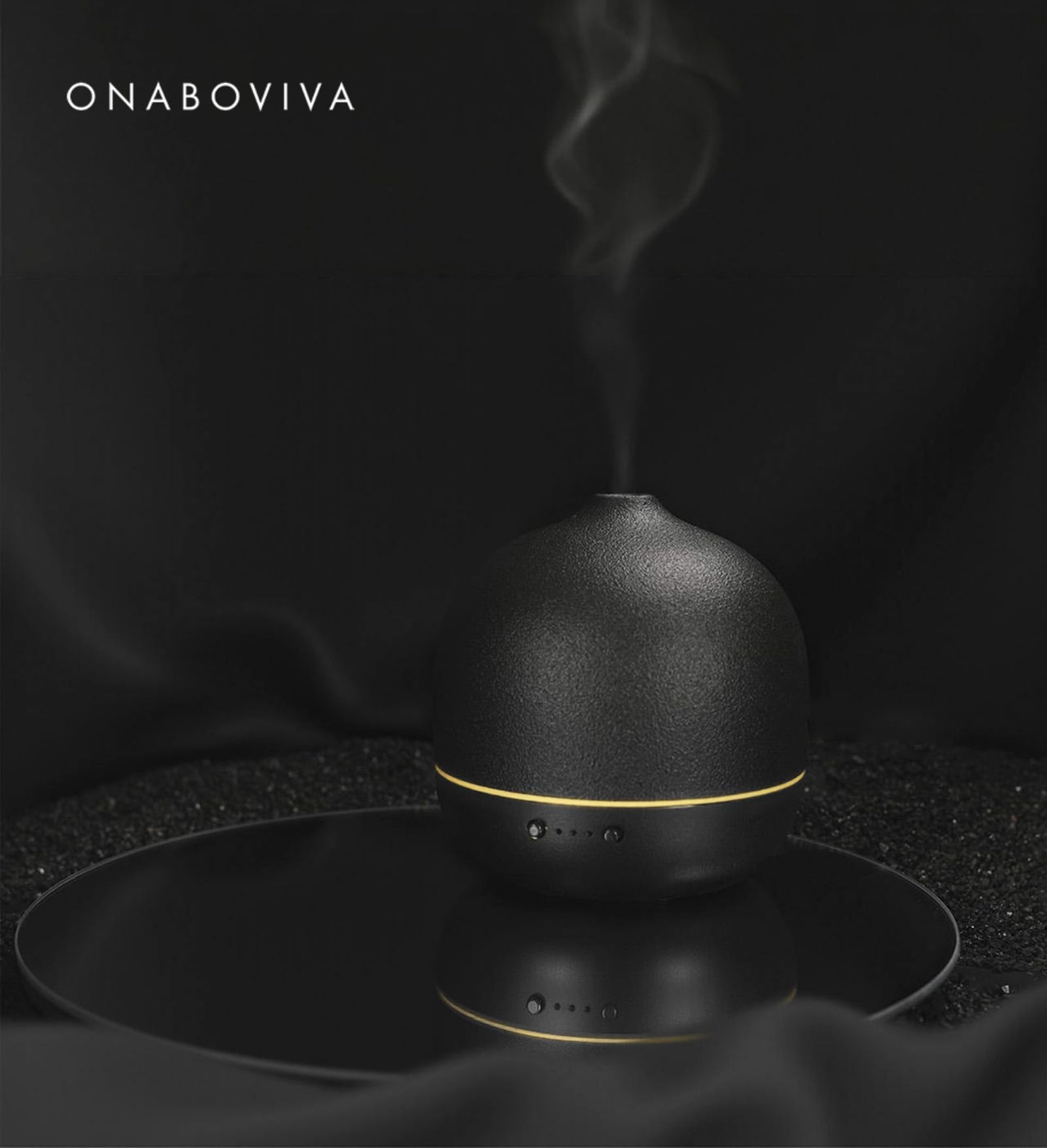 Diffusore di aromi: diffusore di oli essenziali a ultrasuoni da 2,4 MHz, in ceramica, con umidificatore, spegnimento automatico, senza BPA, silenzioso, ideale per camera da letto, ufficio, yoga, spa e