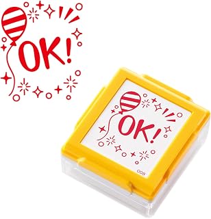 シャチハタ スタンプ 評価印 スタンプくん イエロー OK PEW-A1-R-08
