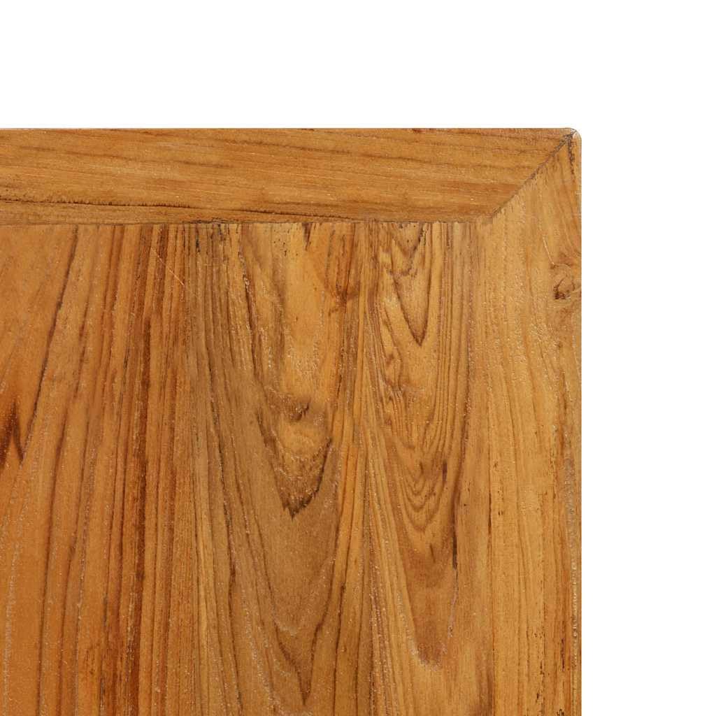 Table de bar en teck massif recyclé - 60 x 60 x 107 cm - Avec pieds en acier revêtu par pulvérisation - Table de cuisine industrielle - Table à manger stable - Facile à monter - Design