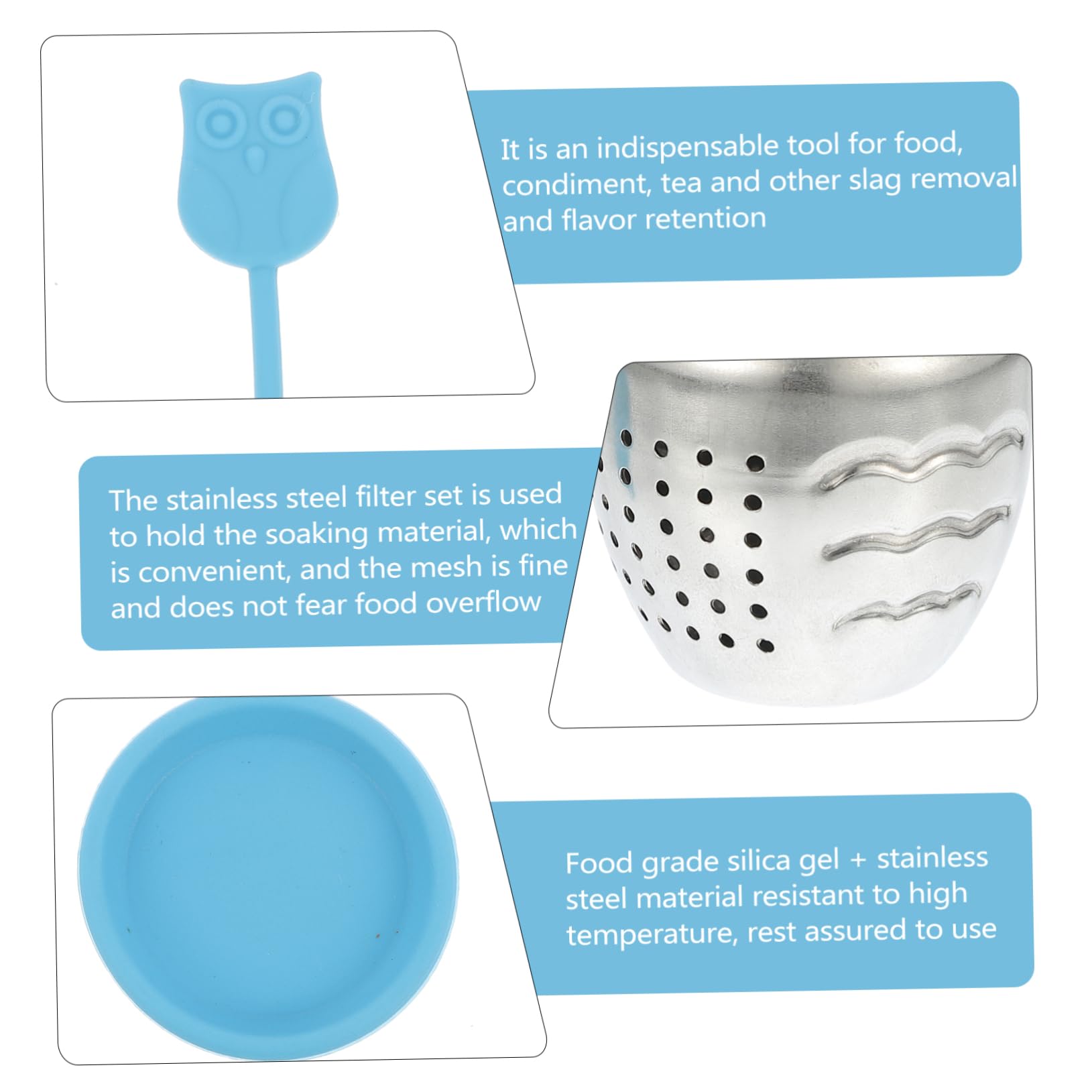 Alipis 6piezas Infusores De De Inoxidable Reutilizables Filtros De Portátiles Para Casa