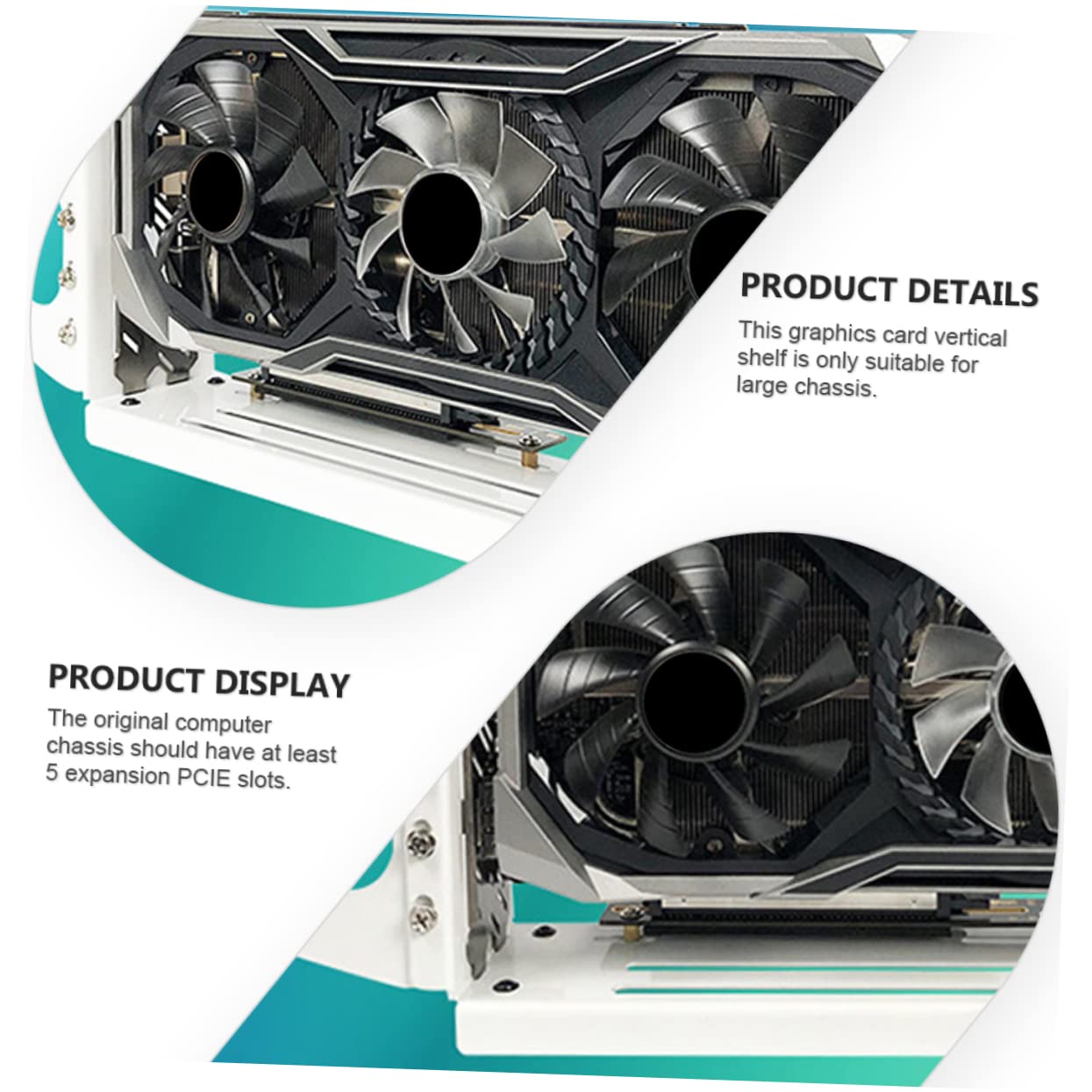 Mobestech Soporte Gpu Soporte Vertical para Computadora para I-E Accesorio De Soporte De Chasis Ángulo Gráfico Tarjeta De Montaje De Video Grado