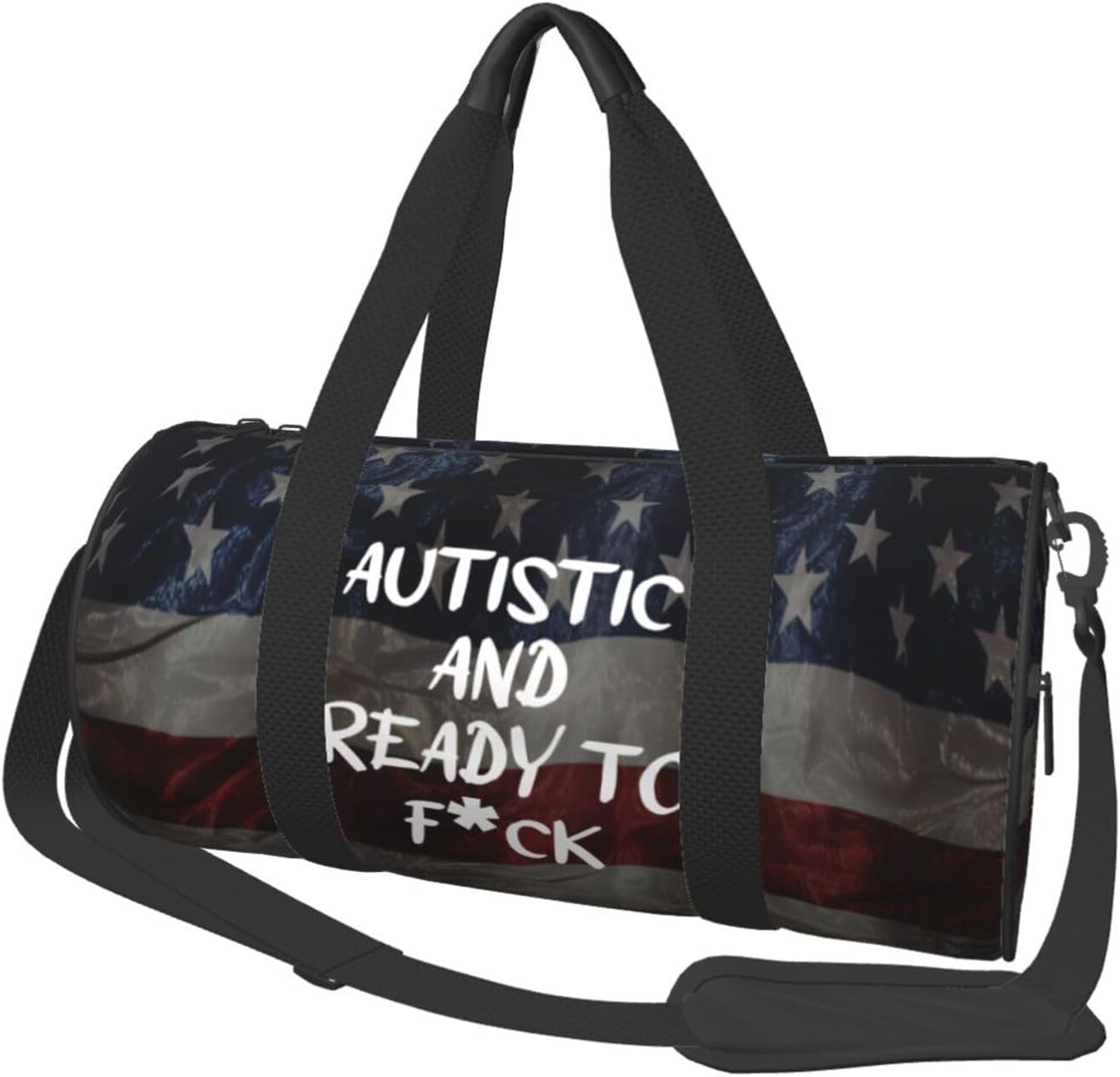 Autistic And Ready To F-Ck Duffel Bag Gym Bag Travel Sports Tote Large Foldable Beach Swim Yoga2
