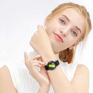 Braided Band Compatible with Samsung Galaxy Watch 7 6 5 4 FE Band 40mm 44mm/5 Pro/Watch 4&6 Classic/Active 2/Watch3 41mm, 20mm Soft Nylon Magnetic Stretch Strap with Designer Interlock Buckle