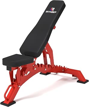 RitKeep RAB-3000 Adjustable Weight Bench, 1300 LB Capacity Weightlifting and Strength Training Bench with 40 Adjustment Positions for Garage and Home Gym Workouts