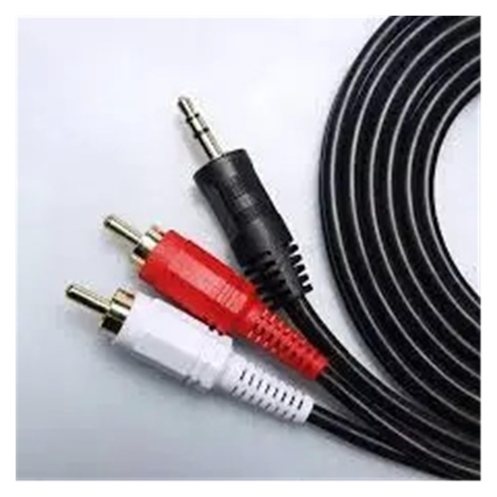 Gniazdo audio 3,5 mm na wtyki męskie 2-RCA, kabel OFC, 1, metra