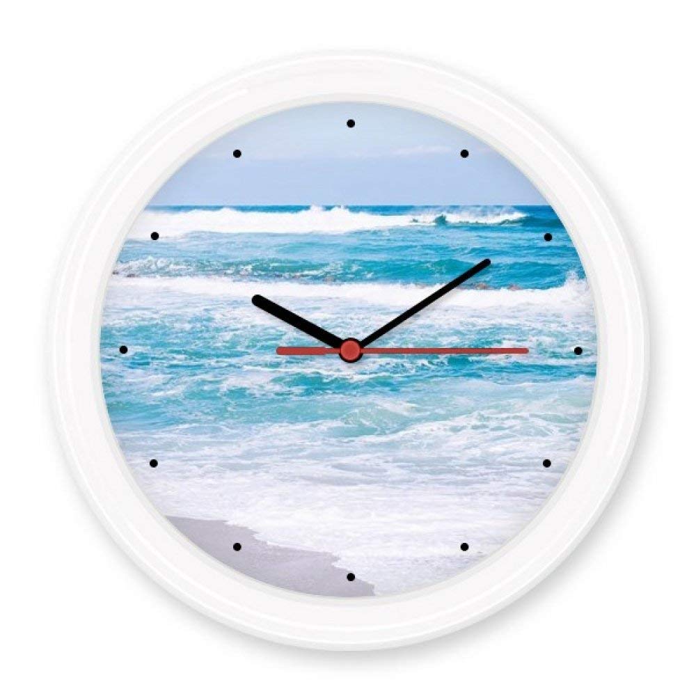 Horloge murale ocean nature science photo decorative ronde silencieuse a piles