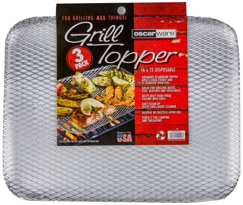 Oscarware 3-Pack Disposable Grill Topper, 16 by 12-Inch