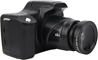 Câmera Digital, Câmera Portátil HD SLR Com Zoom de 18x, Lanterna Embutida para Reuniões Familiares Ao Ar Livre (Edição padrão + lente grande angular)