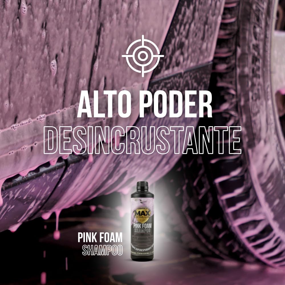 MAX DETAIL-LAB - Pink Foam - Autoshampoo Rosa Snow Foam Aktivschaumreiniger, Vorreiniger Autowäsche Konzentrat, Glänzendes Finish, Schaumreiniger Autopflege Aussen Detailing Car Motorrad, 5L