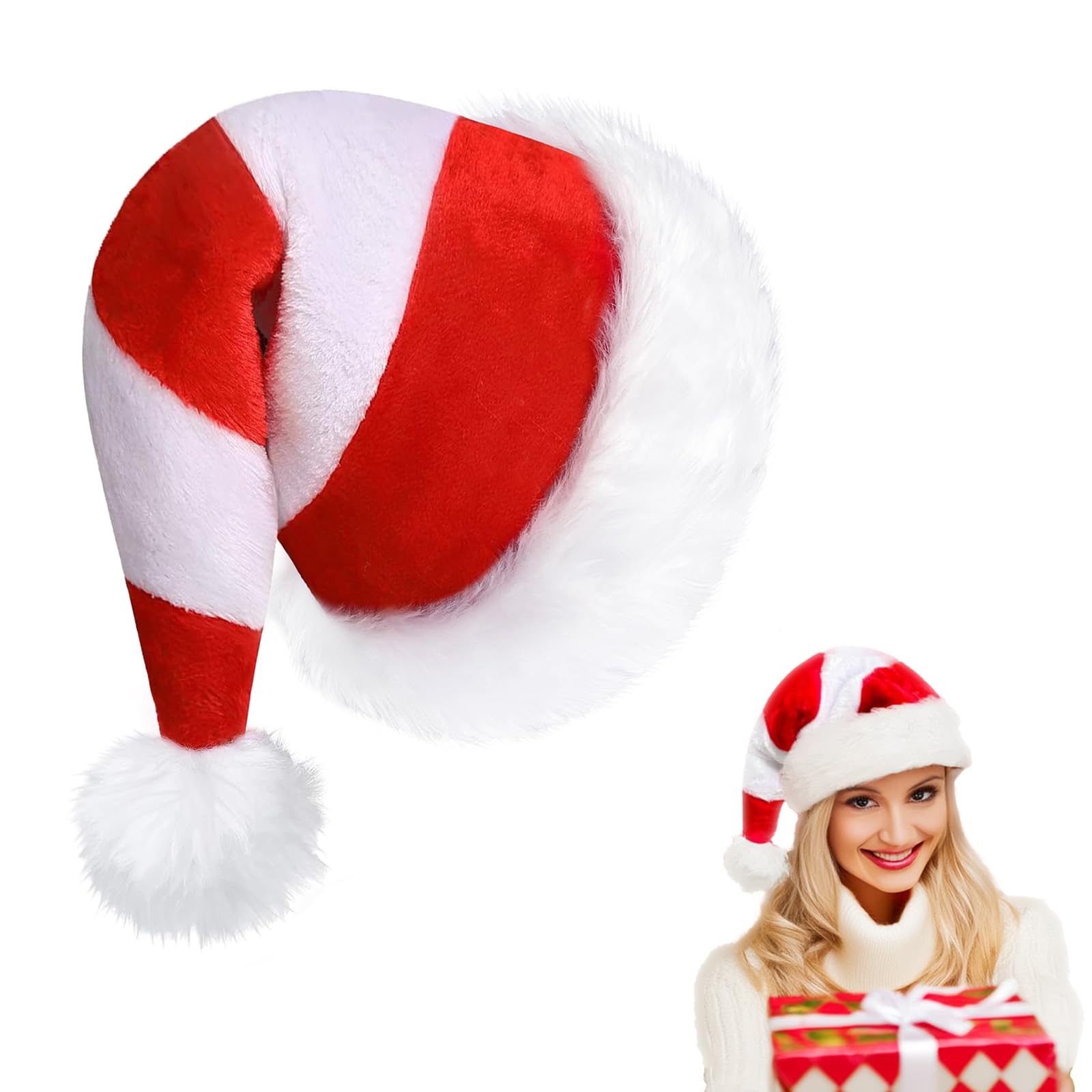 Christmas Hats Adults - Warm Santa Hat for Winter, Cozy Christmas Beanie for Men and Women