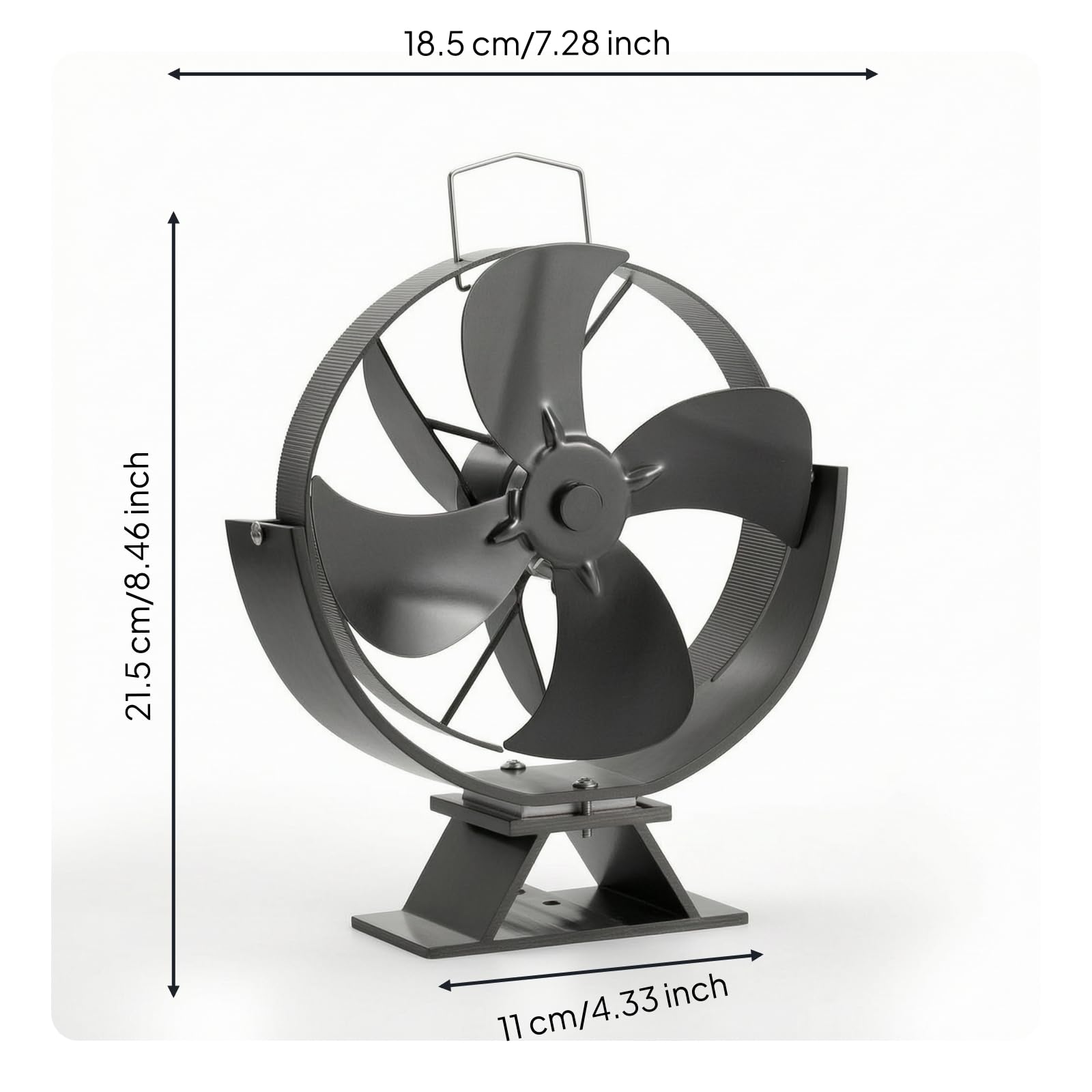 predolo Ventilador con Alimentación Térmica Silencioso Ventilador Autoalimentado Eficiente para Chimenea, Xz134 4-Blade