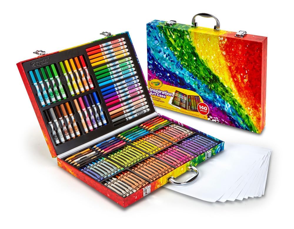 CRAYOLA — Maletín de Pinturas para Niños, Kit de Pintura con Lápices, Ceras y Rotuladores, Colores Variados, Set de +140 Unidades, No Tóxico, Apto para Niños a Partir de 5 Años