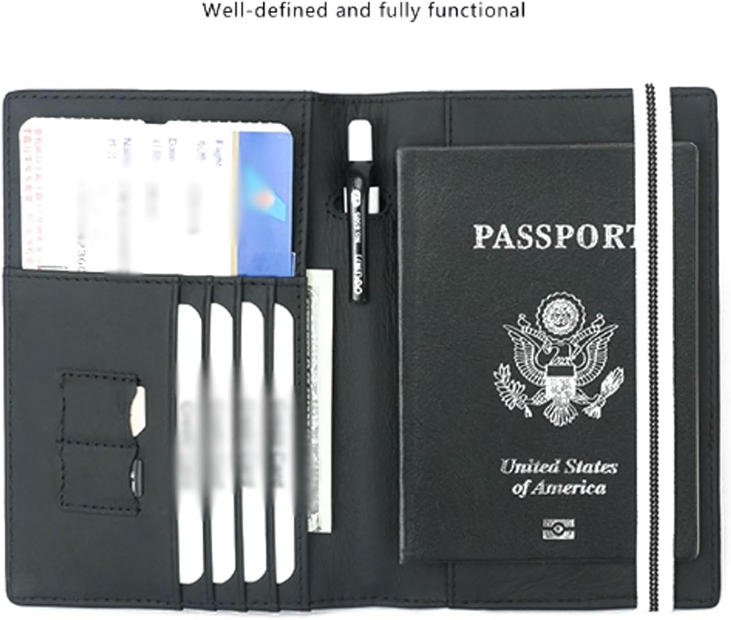 Passport Bag Multifunctional Thin Women's Leather Driver's License Storage Wallet Card Secure Cover Compact Design