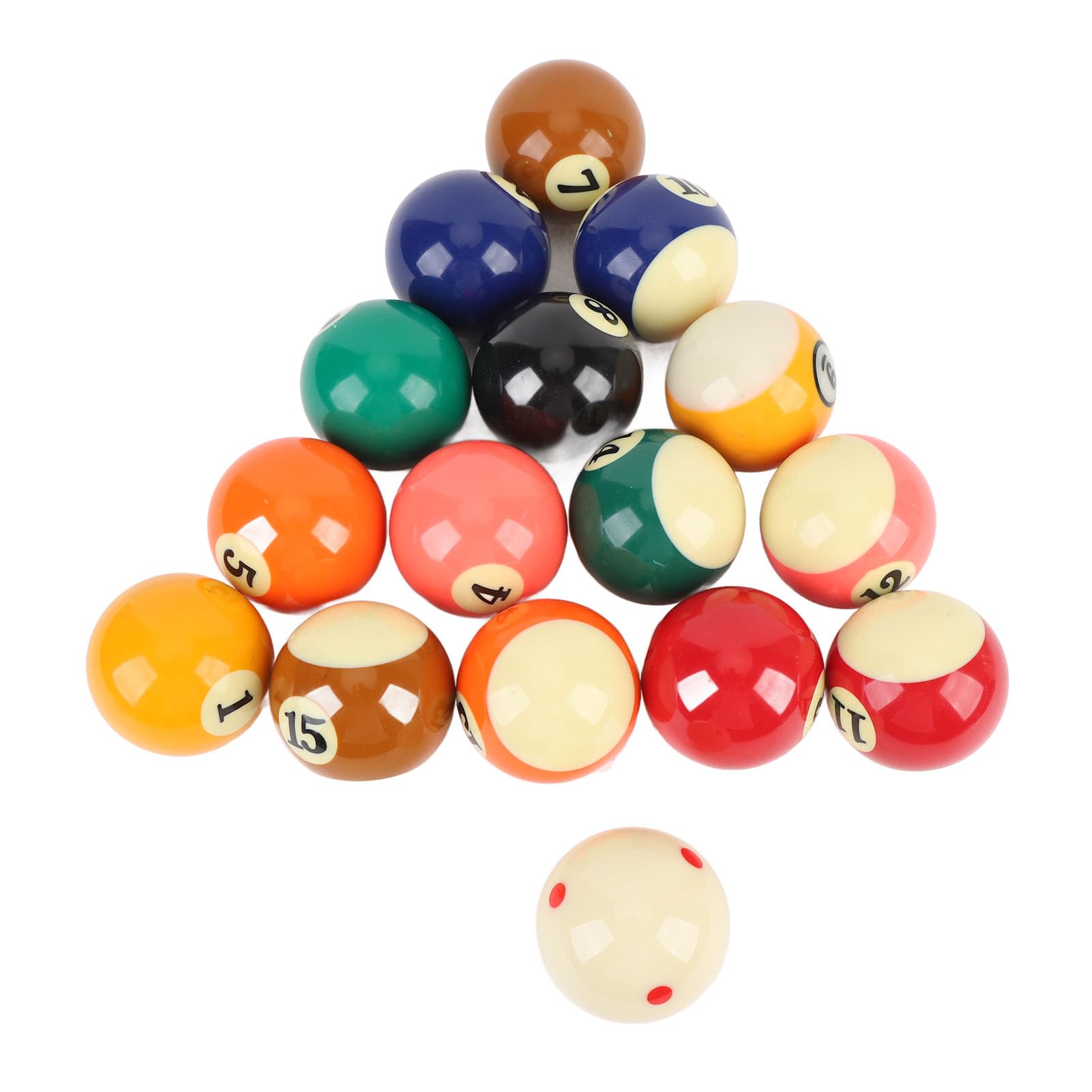 Abrasion and Impact Resin 57.2mm Standard Billiard Balls Smoothly Rolling Bright Colors High Contrast Billiard Ball Set for Performance Practices, Pool Balls,