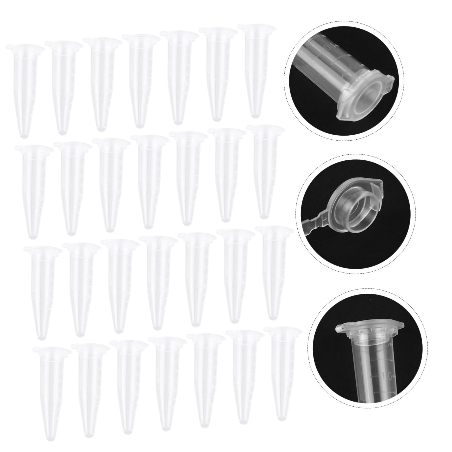 Alipis 1000pezzi Provette in Plastica da Fondo Conico Coperchi Adatti per Centrifuga Contenitori Trasparenti per Conservazione di Campioni Scala di Misurazione Accurata