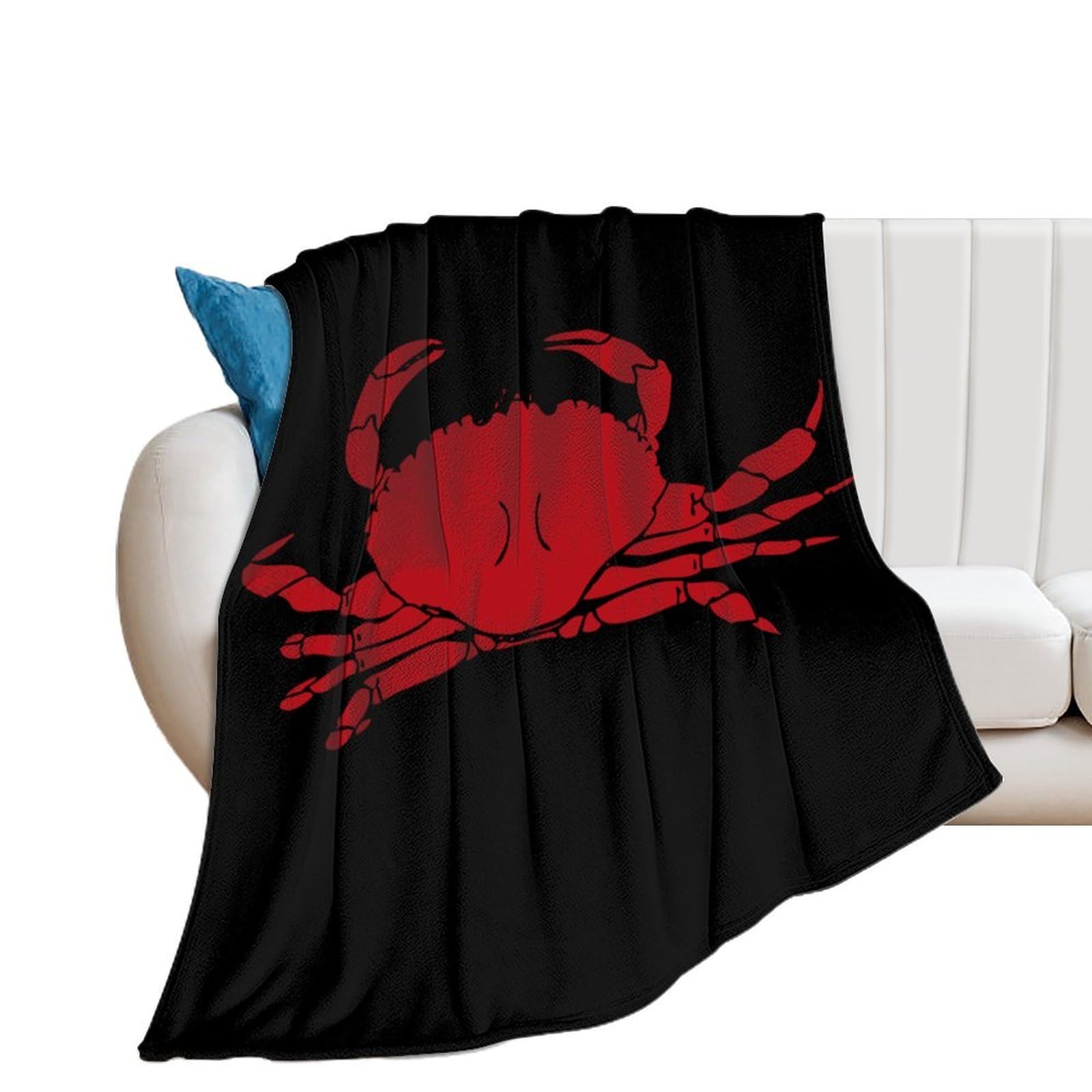 Nclqvjxzkhw Men's Style Crabs Flannel Blanket Soft Throw Blankets Bed Couch Sofa Travel
