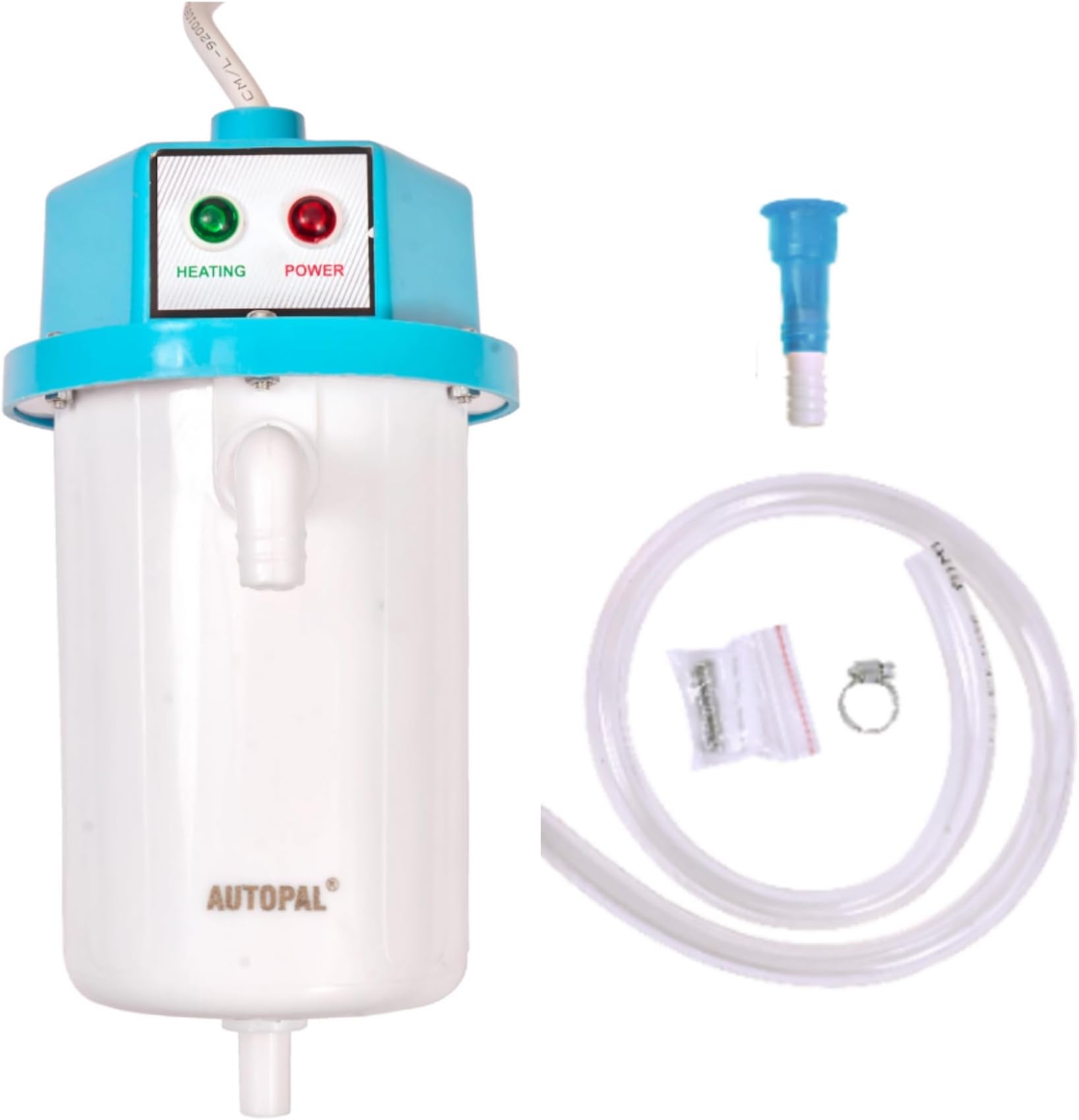 AutopalInstant Running 1L Water Heater 3Core Copper ISI Wire Plastic Water Inlet and Outlet Thread Model Auto power cut-off For Use Home,Office,Restaurant,Clinics, Saloon Parlor(White, 1 Ltr)
