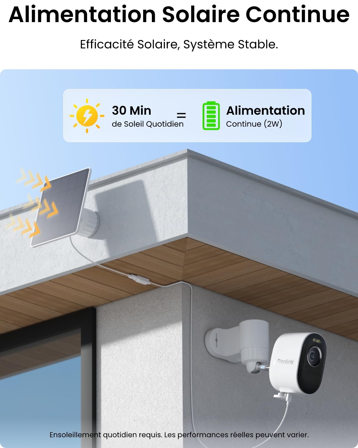 Reolink 3K 5MP Caméra Solaire, Vision Nocturne Couleur, Wi-FI 2.4/5GHz | Détection IA Personne/Véhicule/Animal, Batterie Rechargeable, sans Fil, IP67, Argus 3 Pro+Panneau Solaire Lite (Modèle 2026)