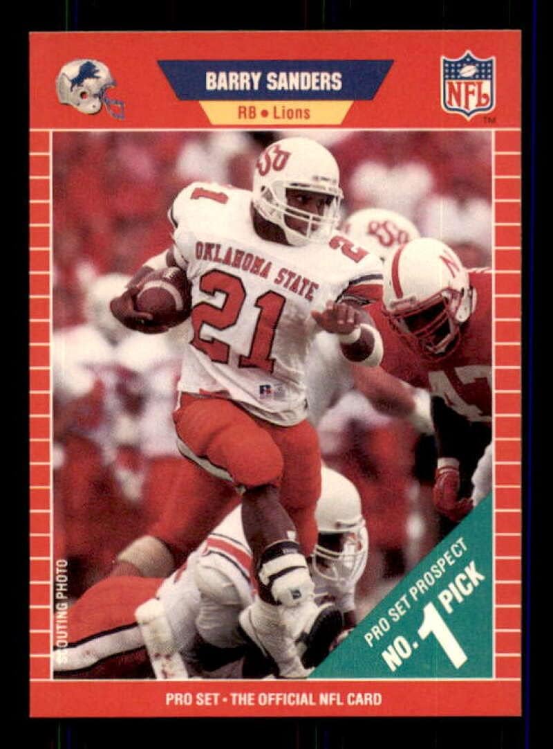 Barry Sanders Rookie Card 1989 Pro Set #494
