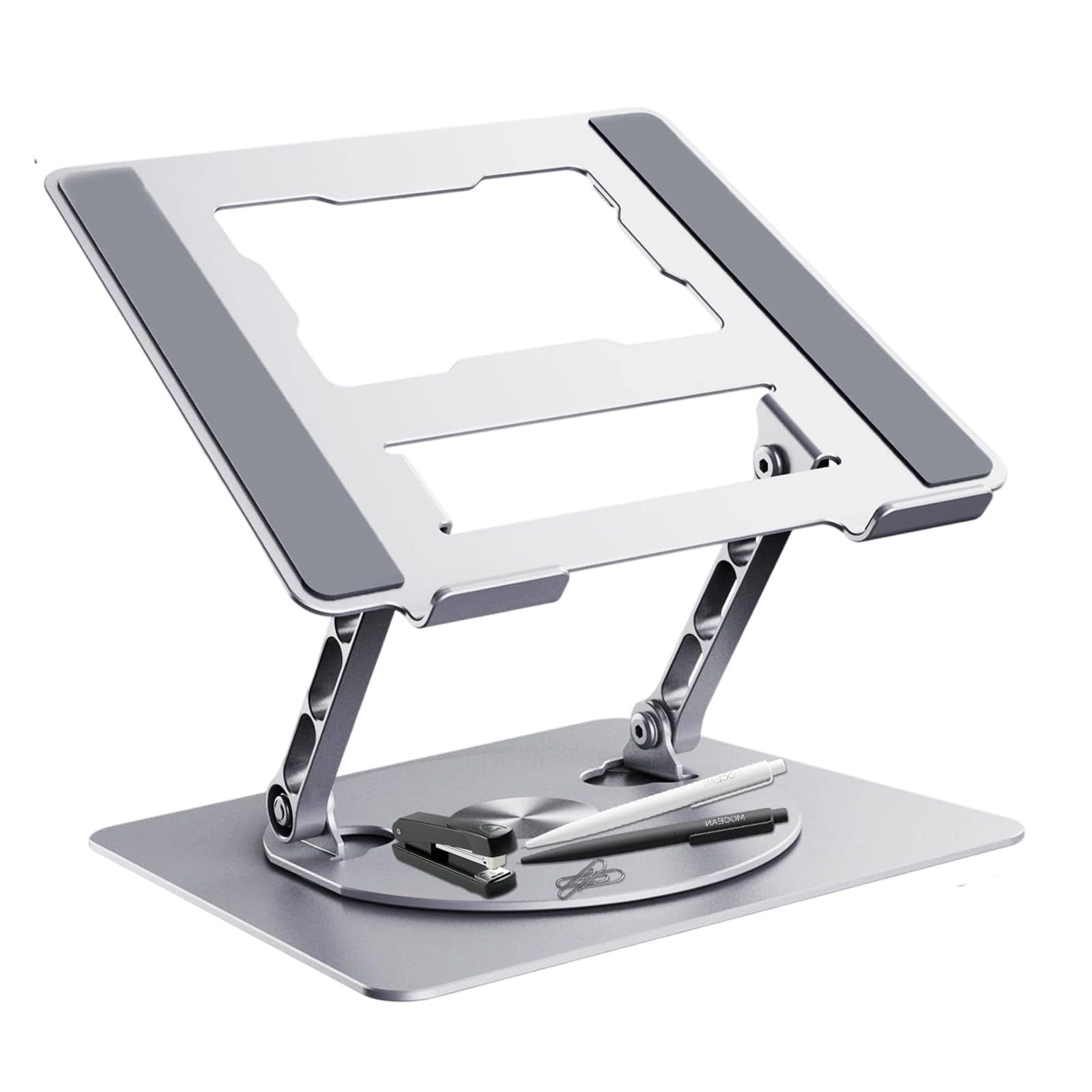 Supporto per computer portatile per scrivania ergonomico Riser per laptop con base rotante a 360 gradi Supporto pieghevole per notebook Supporto per computer per dissipazione del calore
