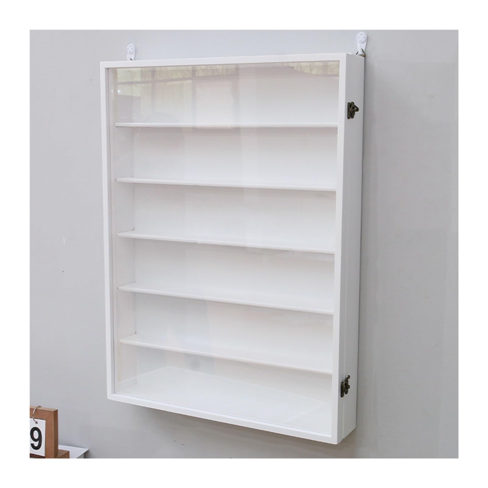 Vetrina da parete in legno da 3 a 9 strati con porta sicura, ideale per oggetti da collezione e modelli di giocattoli, eleganti mensole per casa e camera da letto