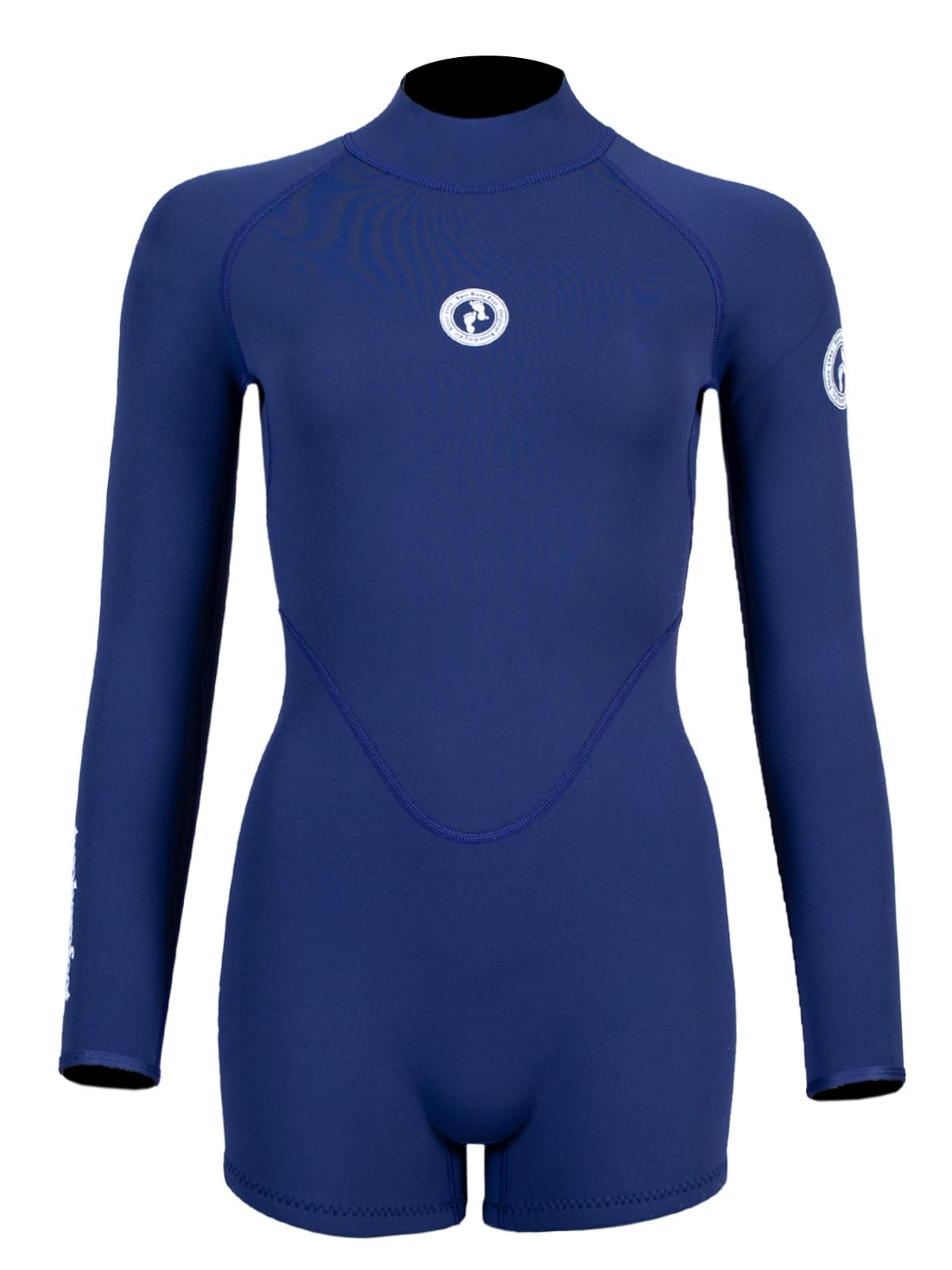 Two Bare Feet Women's Neoprene One-Piece Wetsuit – Premium Swim Suit for Surfing, Swimming, Scuba Diving & Water Sports, Flexible, Durable, Multiple Styles (Arabella Shorts (Navy), S) — image 1