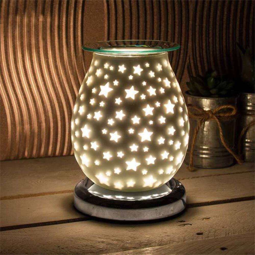 Lesser & Pavey Satin White Stars Aroma Lamp
