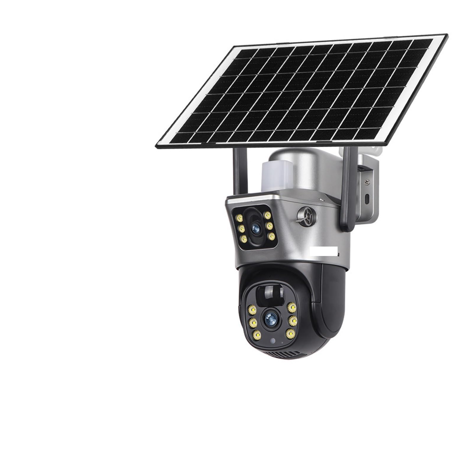 Oshpmbdlyfj 4G Cam No Card 4K Solar Camera 8Mp 4G Sim Card Dual Lens Screen Wifi Surveillance Ptz Battery Camera Color Night Vision Pir Detect(4G Cam No Card)
