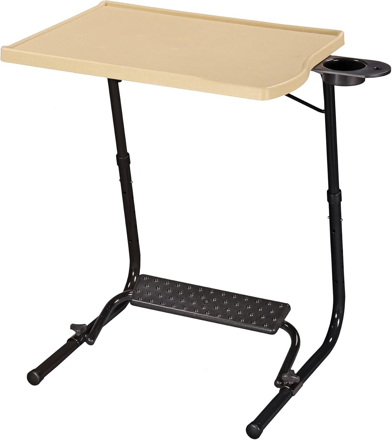Oak N' Oak® Rabbit Bear Table Pro | Foldable Table Stand Portable Multi-Position Adjustable with Cup Holder and Smart Footrest for Bed, Tree, Office, Outdoor Furniture and (Marble)