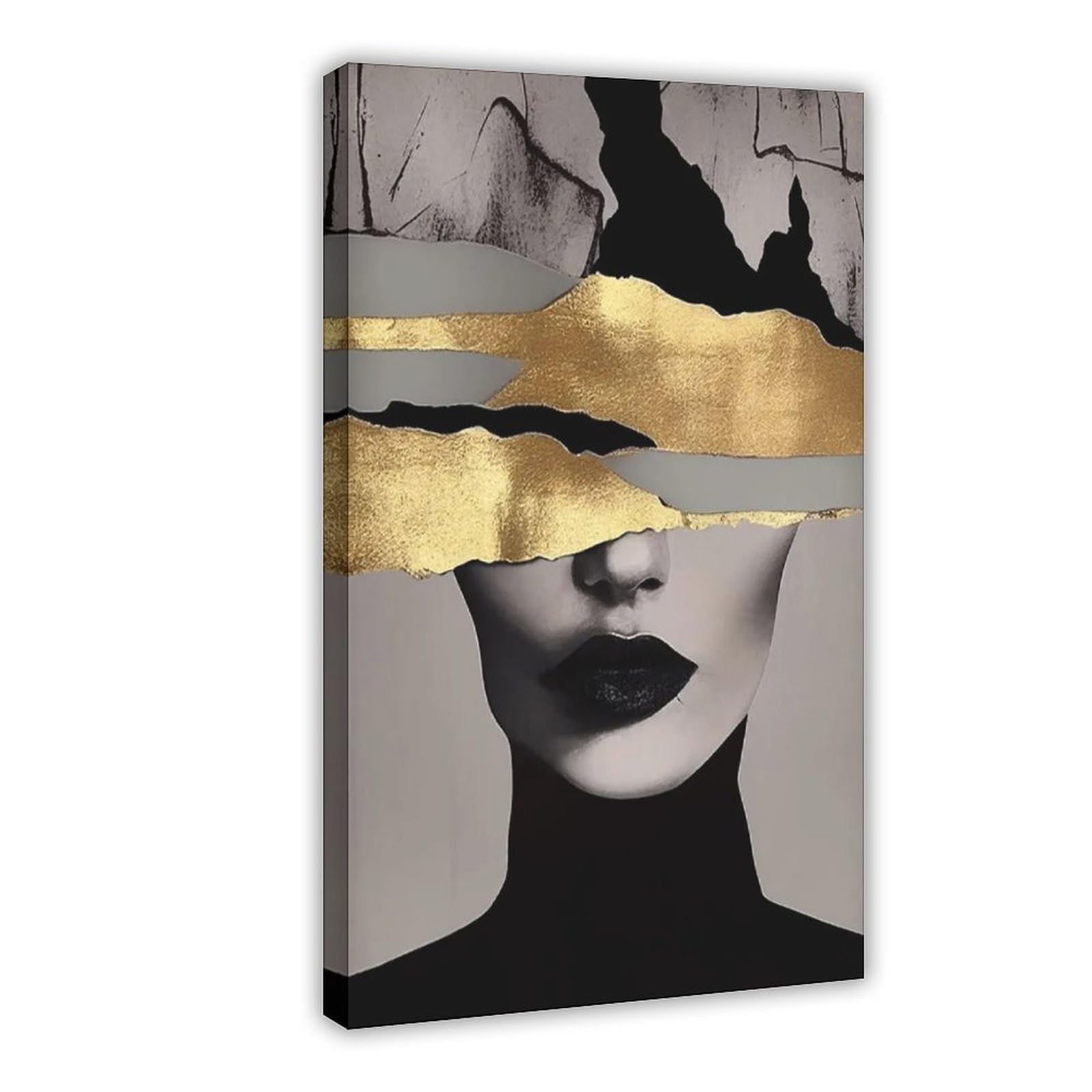 Bareronor Luxury Abstract Woman Canvas Poster Bedroom Decor Landscape Office Room Decor Gift 12" L X 18" W